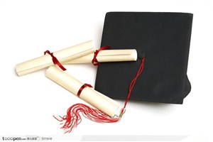 博士帽和毕业证书 奖状