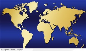金色的世界地图