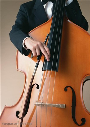 乐器-把手放在大提琴上的男士大提琴家演奏家乐器图片