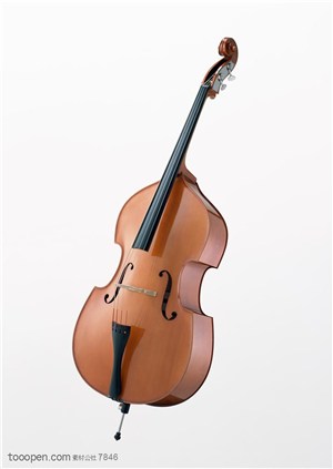 乐器小提琴-侧着摆放的大提琴特写