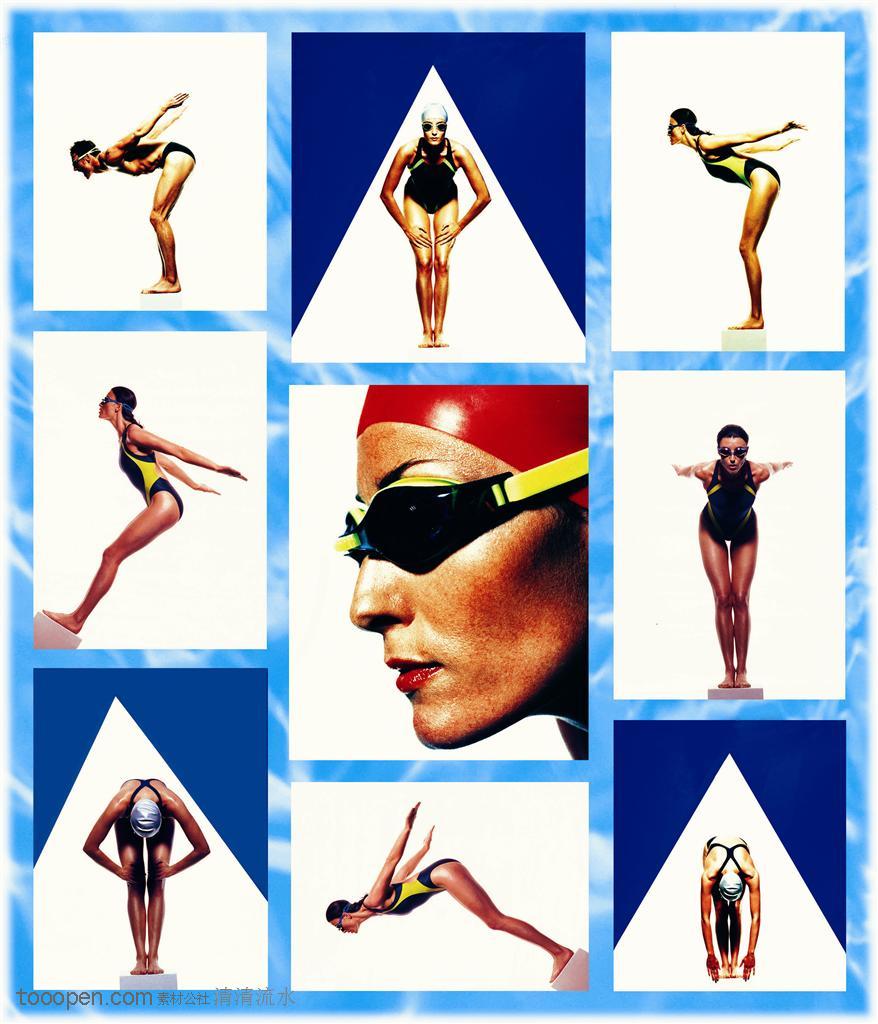 体育概念-女子跳水运动员