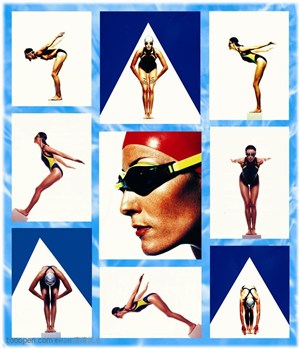 体育概念-女子跳水运动员