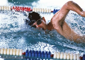 体育运动-蝶泳的运动员