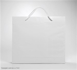购物袋-方形白色购物袋