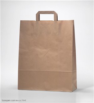 购物袋-牛皮纸长方形购物袋特写