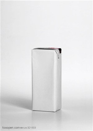 饮料盒-空白牛奶盒长方形侧面特写