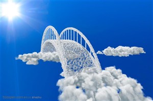 创意拱桥云朵 白云