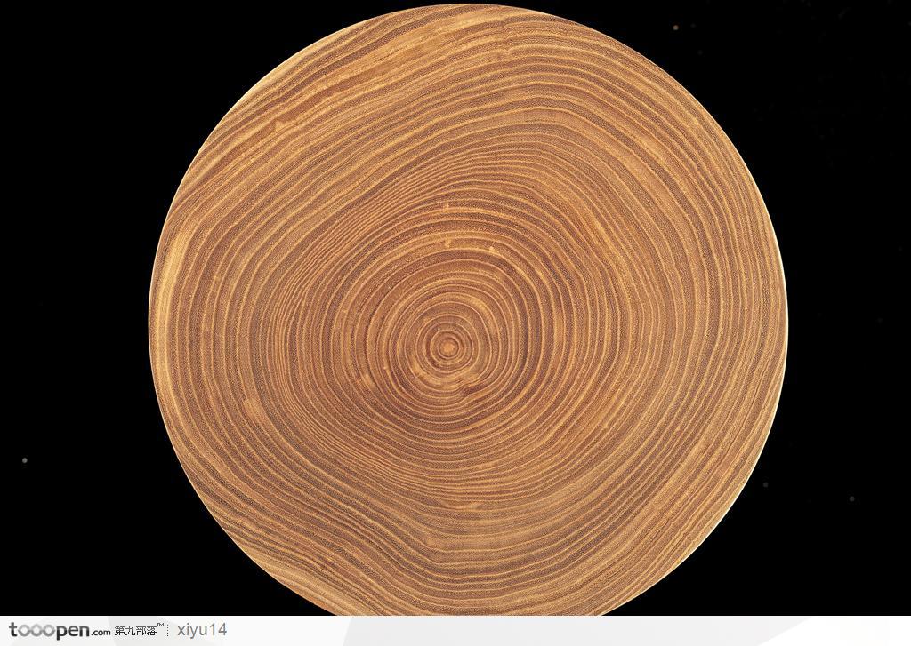 木纹板材机理效果-褐色的树年轮纹