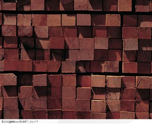 木纹板材机理效果-木头积木纹理