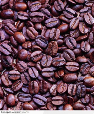 咖啡物语-漂亮的褐色咖啡豆