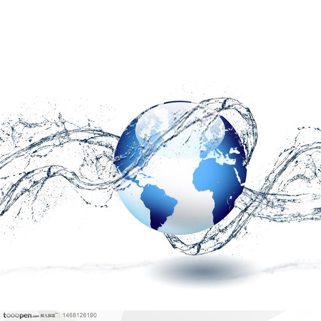水缠绕地球环保题材图片03——高清图片