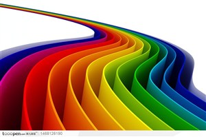 五颜六色的3D背景高清图片彩虹路