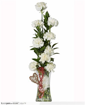 插花物语-一束白色的康兰馨