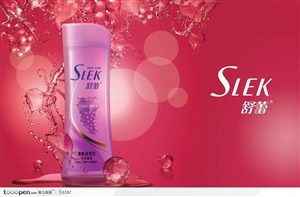 舒蕾沐浴露化妆品广告展板－－水纹水花组成的葡萄