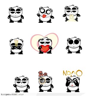 熊猫烧香表情图标