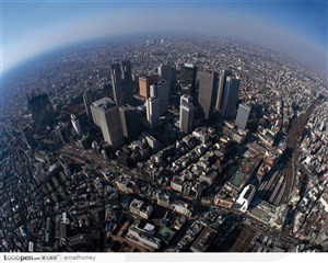 城市摄影图-天空下的经典圆城曾是俯瞰图