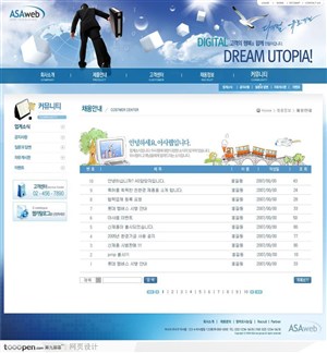 网页库-蓝天科技商务网站社区页面