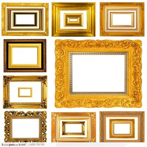多款传统金黄色欧式古典经典相框