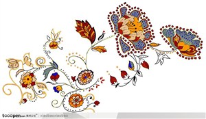 手绘传统水彩画盛开的花朵牡丹花