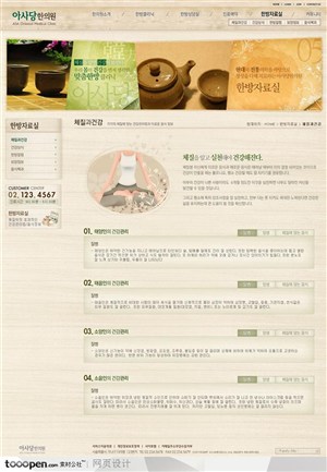 网页库-古典茶文化养生网站步骤方法页面
