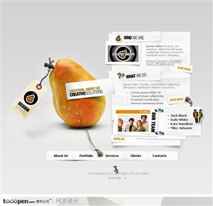 欧美酷站-创意个性水果FLASH网站整站