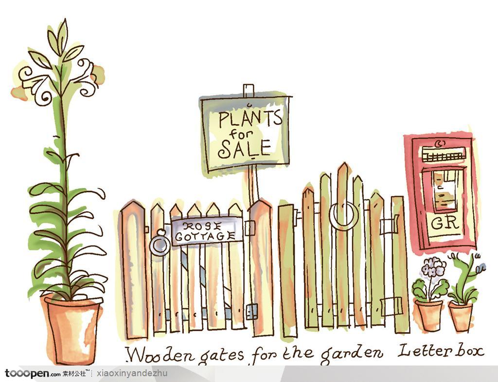 手绘插画风格-美丽生活之手绘小花园