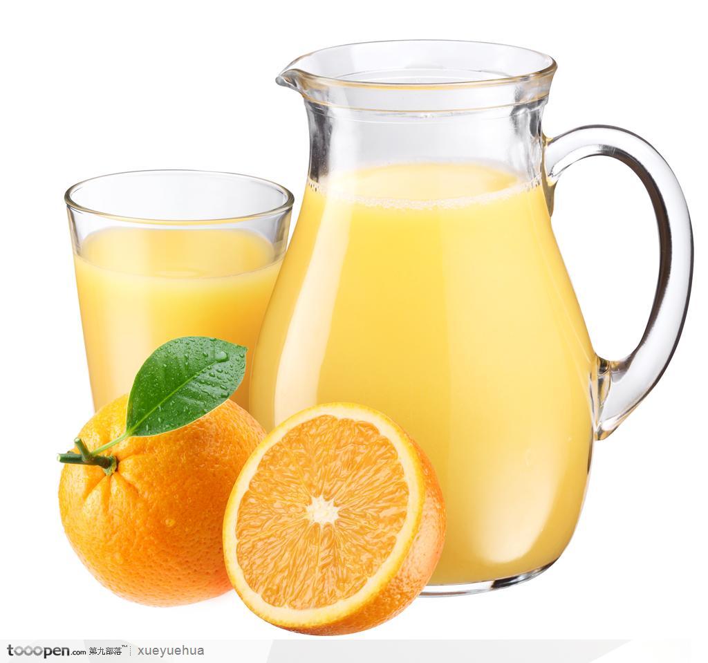 新鲜蔬果橙子果汁高清图片饮料图片素材