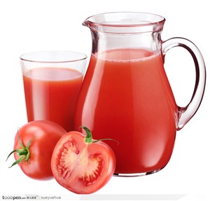 新鲜蔬果番茄果汁高清图片饮料图片