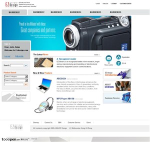 摄像机笔记本电脑液晶显示器配件韩国企业网站商业模板设计
