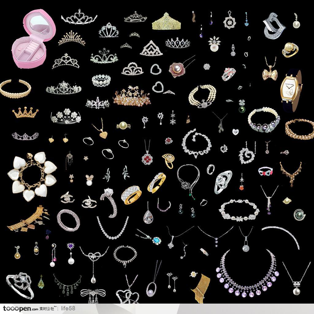 各类珠宝首饰品戒指耳环项链精品分层素材