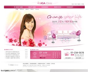 日韩网站精粹-粉色系女性美容美肤网站整站