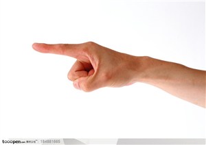 人物手势元素-手指指向前方手势特写