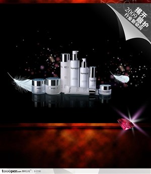 美容化妆保养品广告元素-精华霜精华乳液眼霜包装盒