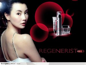 美容化妆品广告元素-REGENERIST精华乳液代言张曼玉