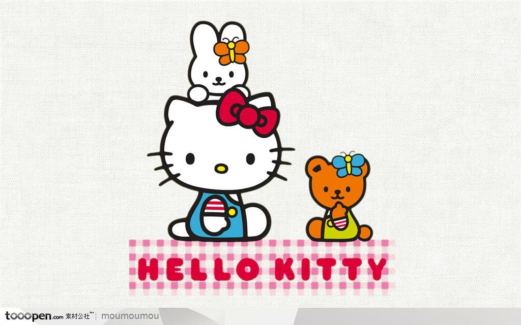 hellokitty猫和小熊卡通壁纸