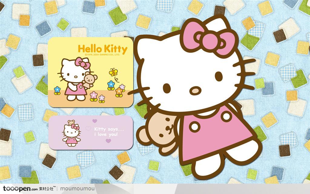 hellokitty猫的卡片卡通壁纸