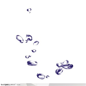 动感水流-动感透明水波水中小气泡