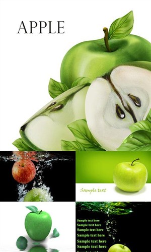 健康蔬果元素-青色苹果素材