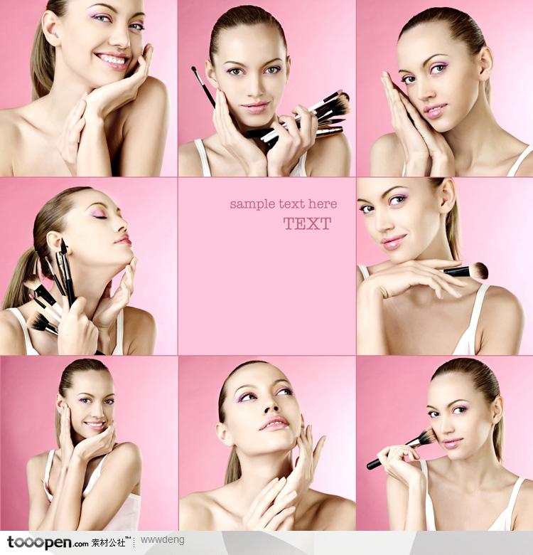 美容化妆广告元素-化妆护肤美女模特