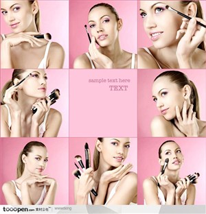 美容化妆广告元素-美容护肤彩妆美女模特