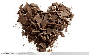 巧克力桌面壁纸-爱心巧克力