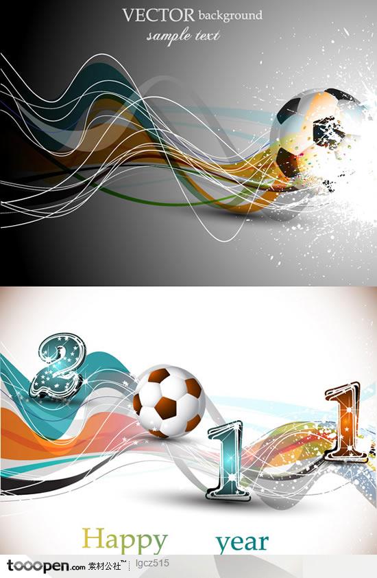 动感足球背景矢量素材---动感线条,足球,细纹线条,水花,足球图片