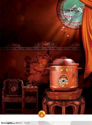 紫砂煲广告-中国风-中式家居