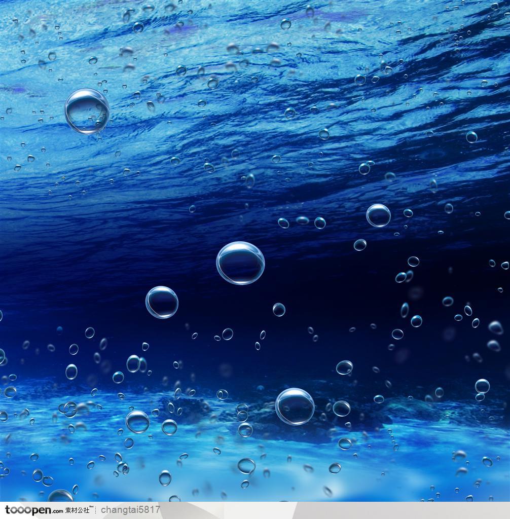 海天之间水泡,水,透明,浅蓝高清图片