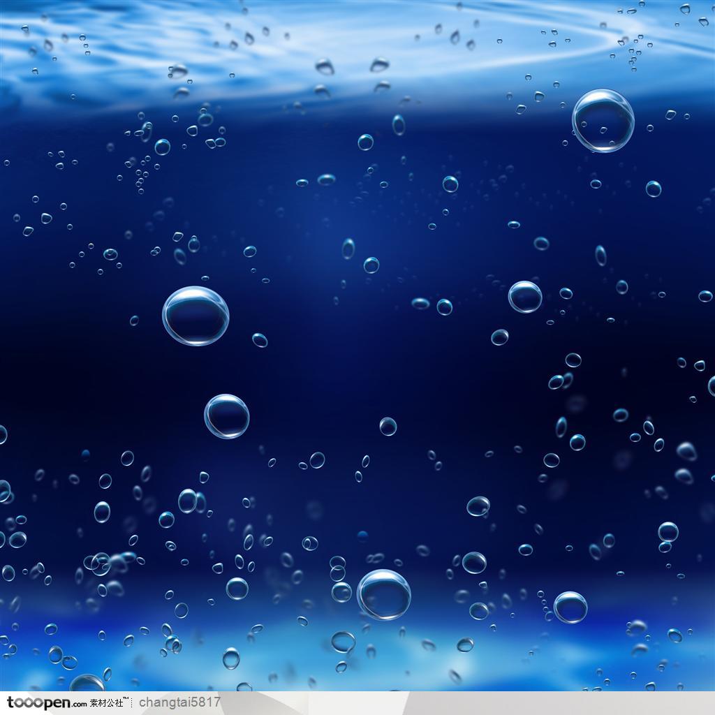 透明深海水泡水透明海底高清图片