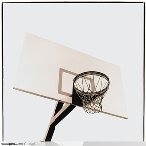 篮球运动-白色的篮板