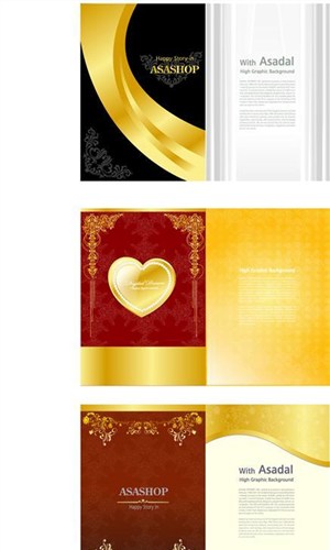 创意缤纷金色质感花纹矢量背景合集