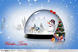 圣诞节节日素材-水晶球玻璃球