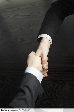 商务手势-商务洽谈握手的手势特写