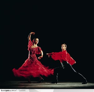 舞蹈动作-外国双人西班牙热舞的动作